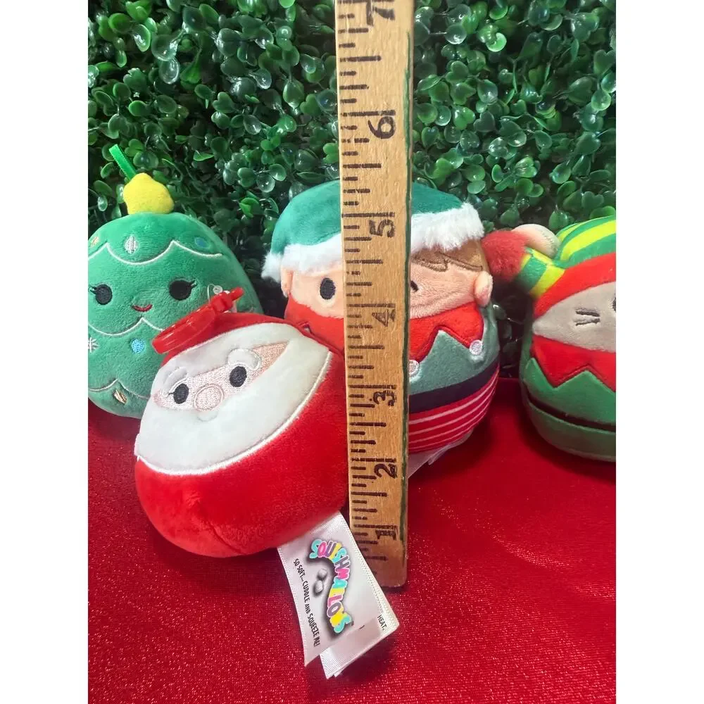 Lot of 6 Christmas Mini Squishmallows Plush Santa Ms Claus Nutcracker Tree Mouse